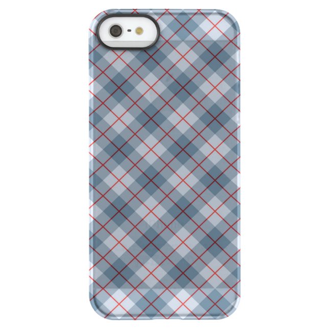 Bias Plaid Blue-Red Stripe Uncommon iPhone Case (Back)