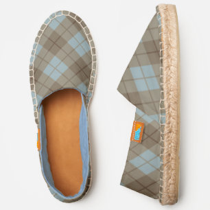 Bias Plaid in Blue and Brown Espadrilles