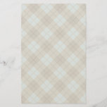 Bias Plaid in Blue and Brown Stationery