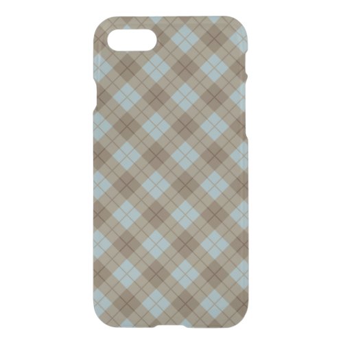 Bias Plaid in Blue and Brown iPhone SE87 Case