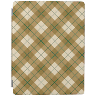 Bias Plaid in Gold with Green Stripe iPad Smart Cover