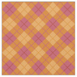 Bias Plaid in Orange and Pink Fabric