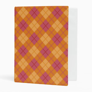 Bias Plaid in Orange and Pink Mini Binder