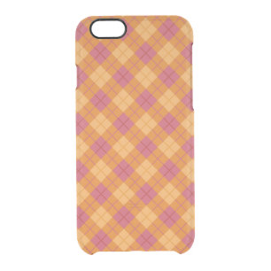 Bias Plaid in Orange and Pink Clear iPhone 6/6S Case