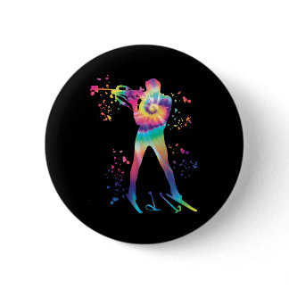 Biathlete Nordic Skiing Biathlon 11  Button