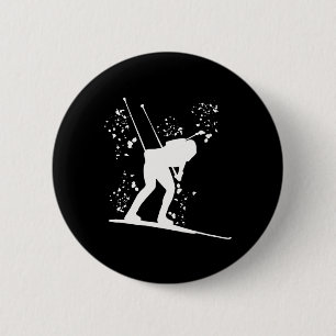 Biathlete Nordic Skiing Biathlon 28  Button