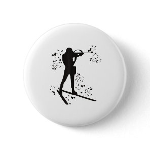 Biathlete nordic skiing biathlon  button