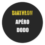 biathlon apéro dodo classic round sticker