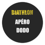 biathlon apéro dodo classic round sticker biathlon apéro dodo classic round sticker