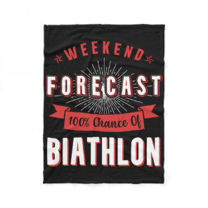 Biathlon Athlete Player Winter Sports Weekend Fore Fleece Blanket