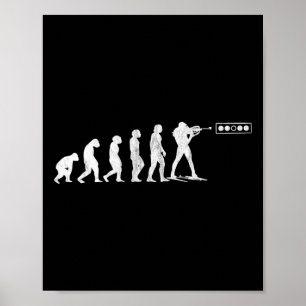 Biathlon Biathlet Human Evolution Shooting Range W Poster