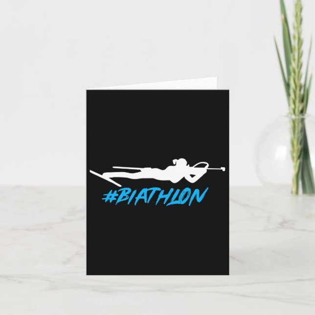 Biathlon Biathlete Cross Country Skiing Target Sho Card (Front)