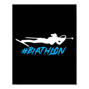 Biathlon Biathlete Cross Country Skiing Target Sho Poster