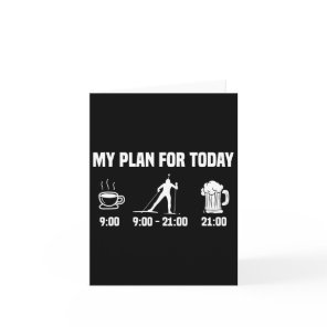 Biathlon Biathlete Plan Today Coffee Beer Skiing S Card
