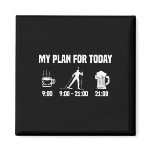 Biathlon Biathlete Plan Today Coffee Beer Skiing S Magnet