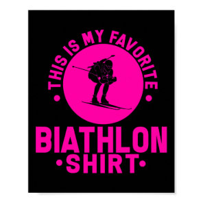 Biathlon Biathlete Skiing Shooting For Men Women K Poster