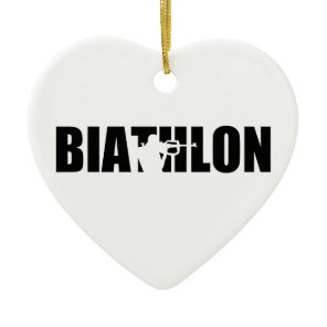 Biathlon Ceramic Ornament