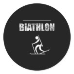 biathlon classic round sticker biathlon classic round sticker