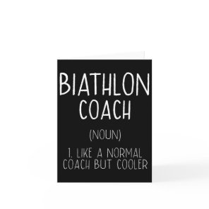 Biathlon Coach Definition Funny Biathlete Humor 10 Card