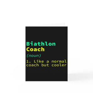 Biathlon Coach Definition Funny Biathlete Humor 11 Card