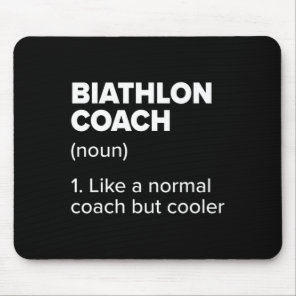 Biathlon Coach Definition Funny Biathlete Humor 12 Mouse Pad