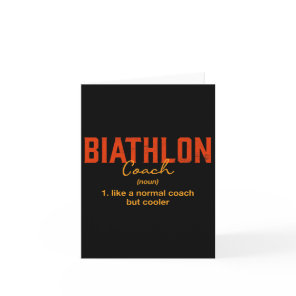 Biathlon Coach Definition Funny Biathlete Humor 2  Card