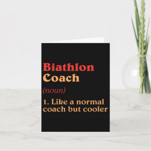 Biathlon Coach Definition Funny Biathlete Humor 5 Card