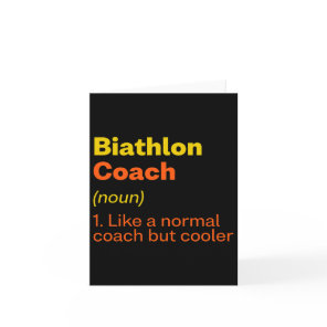 Biathlon Coach Definition Funny Biathlete Humor 7  Card