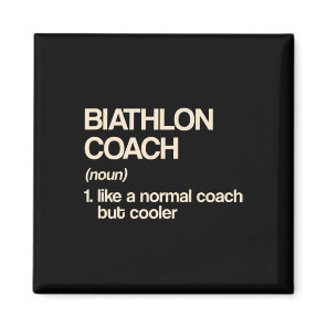 Biathlon Coach Definition Funny Biathlete Humor  Magnet