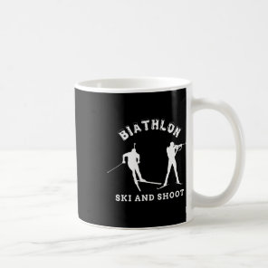 Biathlon Cross-country Ski And Target Shooting Wit Coffee Mug