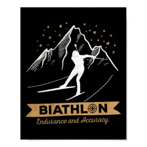 Biathlon Cross-country Skiing Biathlete Shooting  Poster