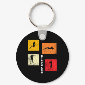Biathlon Cross Country Skiing Biathlete Winter Spo Keychain