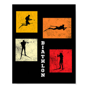 Biathlon Cross Country Skiing Biathlete Winter Spo Poster