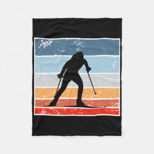 Biathlon Cross-country Skiing Design For Biathlon Fleece Blanket