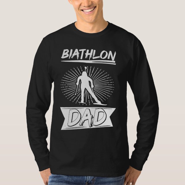 Biathlon Dad Winter Sports Snow Biathlete Cross Co T-Shirt (Front)