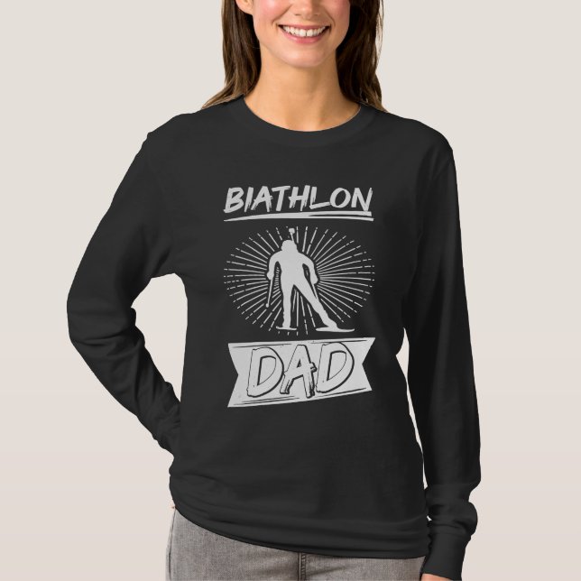 Biathlon Dad Winter Sports Snow Biathlete Cross Co T-Shirt (Front)