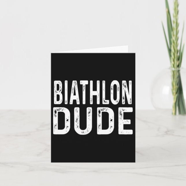 Biathlon Dude Distressed Sprint Pursuit Relay Trac Card (Front)