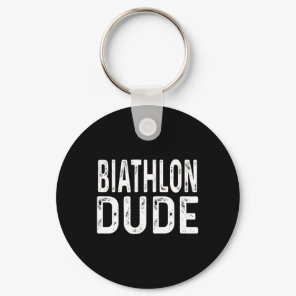 Biathlon Dude Distressed Sprint Pursuit Relay Trac Keychain