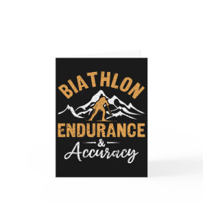 Biathlon Endurance Accuracy Biathlete Skiing Shoot Card