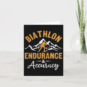 Biathlon Endurance Accuracy Biathlete Skiing Shoot Card