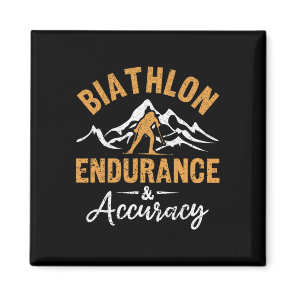 Biathlon Endurance Accuracy Biathlete Skiing Shoot Magnet