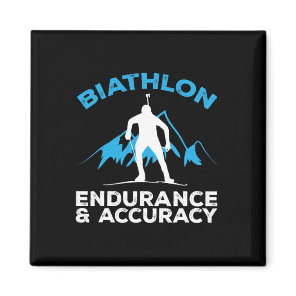 Biathlon Endurance Accuracy Cross Skiing Shooting  Magnet