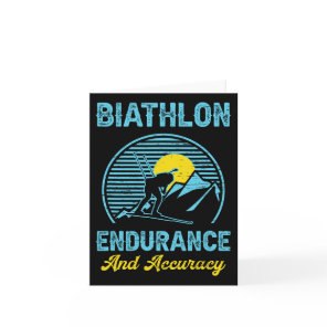 Biathlon Endurance And Accuracy For A Skier Biathl Card