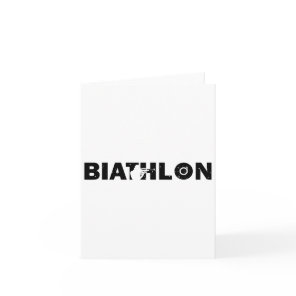 Biathlon Funny Biathlete Shooting Skiing Target Sp Card