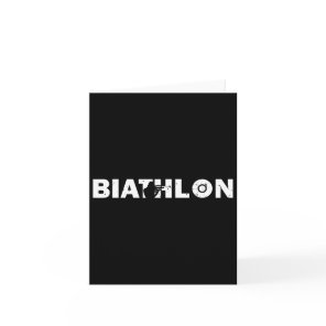 Biathlon Funny Biathlete Shooting Skiing Target Sp Card