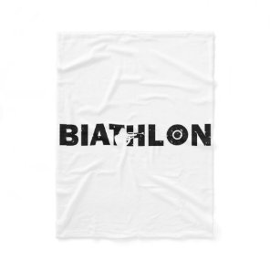 Biathlon Funny Biathlete Shooting Skiing Target Sp Fleece Blanket