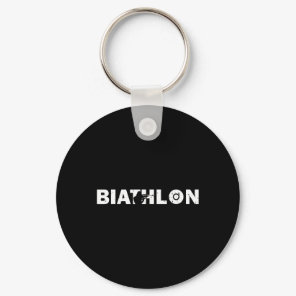 Biathlon Funny Biathlete Shooting Skiing Target Sp Keychain