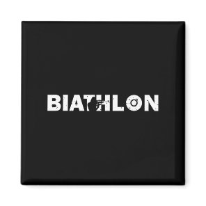 Biathlon Funny Biathlete Shooting Skiing Target Sp Magnet