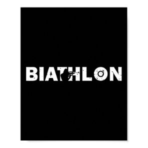 Biathlon Funny Biathlete Shooting Skiing Target Sp Poster