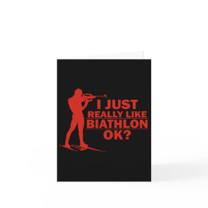 Biathlon Funny Prone Position Biathlete Shooting S Card